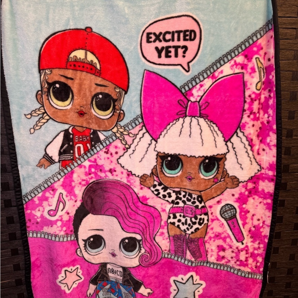 Colorful LOL Surprise Kids Silky Soft Plush Throw Blanket